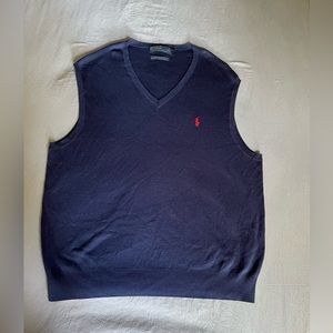 Polo Ralph Lauren sweater vest men's navy Size XL